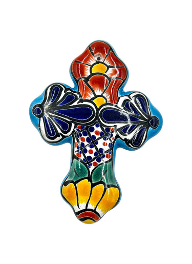 Mexican Talavera Wall Cross 6